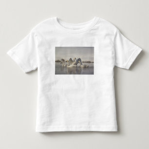 T-shirt Pour Les Tous Petits Cygnes trompette dans la rivière Madison en hiver