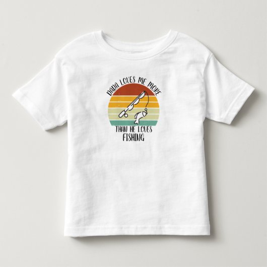 T-shirt Pour Les Tous Petits Dada m'aime plus qu'il n'aime la pêche (Devant)