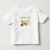 T-shirt Pour Les Tous Petits Daddy's Boy Backhoe (Devant)