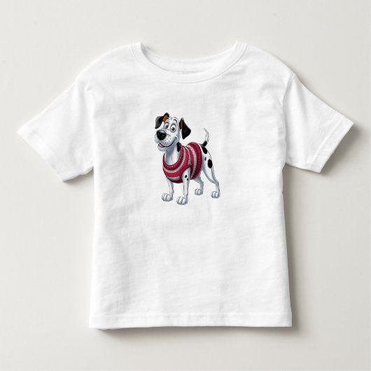 T-shirt Pour Les Tous Petits Dalmatien joyeux dans un doux pull (Devant)