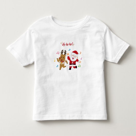 T-shirt Pour Les Tous Petits Dancing Santa and Reindeer Christmas Party (Devant)