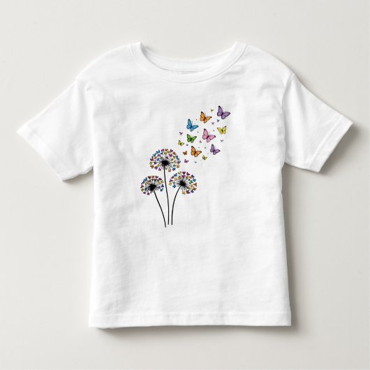 T-shirt Pour Les Tous Petits Dandelion butterfly flow (Devant)