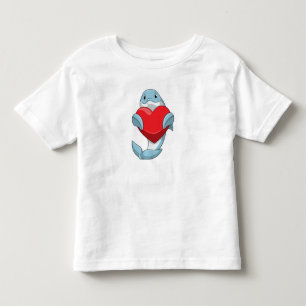 T-shirt Pour Les Tous Petits Dauphin avec coeur