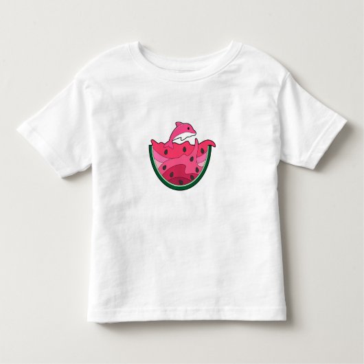 T-shirt Pour Les Tous Petits Dauphin avec pastèque (Devant)