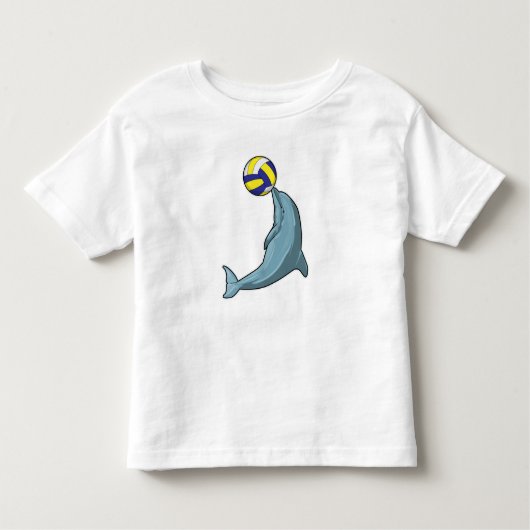 T-shirt Pour Les Tous Petits Dauphin avec volleyball (Devant)