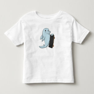 T-shirt Pour Les Tous Petits Dauphin en patinage avec skateboard