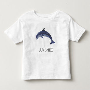 T-shirt Pour Les Tous Petits Dauphin sautant mignon personnalisé