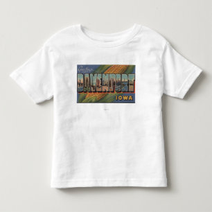 T-shirt Pour Les Tous Petits Davenport, Iowa (maïs) - grandes scènes de lettr