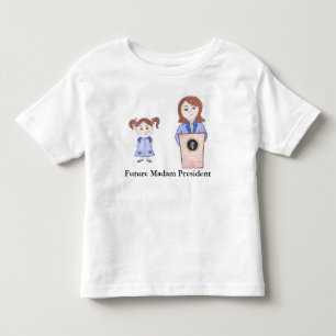 T-shirt Pour Les Tous Petits De la petite puissance à l'avenir Madame la Présid