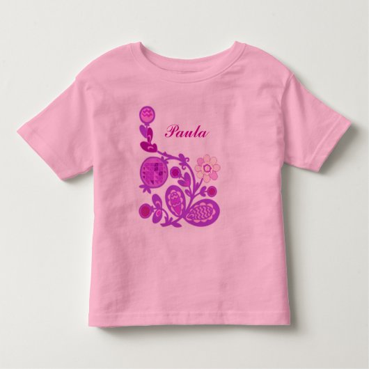 T-shirt Pour Les Tous Petits Déco Fleurs Nommées (Devant)