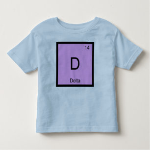 T-shirt Pour Les Tous Petits Delta Nom Chimie Élément Table périodique