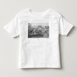 T-shirt Pour Les Tous Petits Des cowboys mangent autour d'un camping Photograph