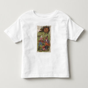 T-shirt Pour Les Tous Petits Des garçons qui courent d'un homme Citrouille en c