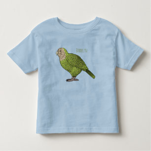T-shirt Pour Les Tous Petits dessin animé d'oiseaux de Kakapo