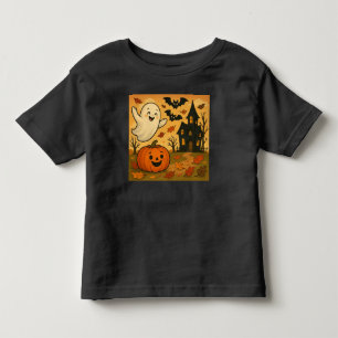 T-shirt Pour Les Tous Petits Dessin citrouille du fantôme d'Halloween/automne m