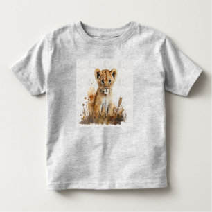 T-shirt Pour Les Tous Petits dessin d'aquarelle safari - lion king