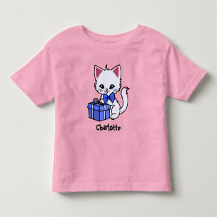 T-shirt Pour Les Tous Petits Dessin de chaton mignon avec cadeau