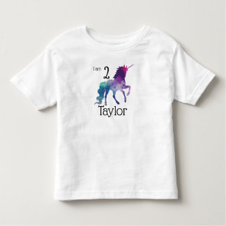T-shirt Pour Les Tous Petits Dessus personnalisé d'anniversaire de licorne