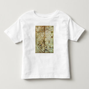 T-shirt Pour Les Tous Petits Détail d'une carte catalanne du monde