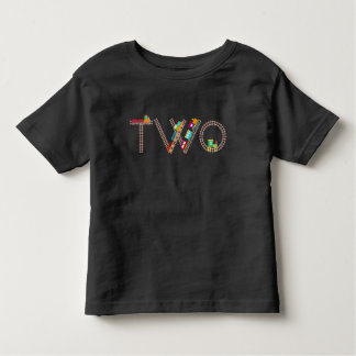T-shirt Pour Les Tous Petits Deux 2ème Anniversaire Thème de Train Toddler 2 An