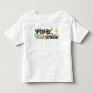 T-shirt Pour Les Tous Petits Deux Animaux Sauvages de la Jungle Safari Annivers