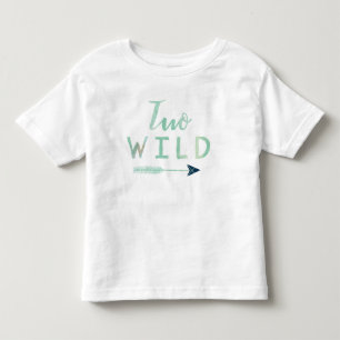 T-shirt Pour Les Tous Petits Deux Chemise d'Anniversaire Bleue Bleu Fou