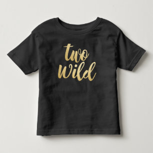 T-shirt Pour Les Tous Petits Deux chemises d'anniversaire sauvages fille