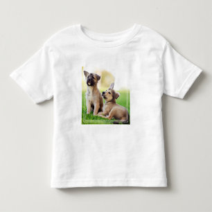 T-shirt Pour Les Tous Petits Deux chiots bergers allemands