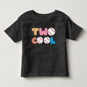 T-shirt Pour Les Tous Petits Deux Cool 2e anniversaire de baseball Thème 2 an