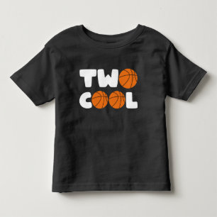 T-shirt Pour Les Tous Petits Deux Cool 2e anniversaire de basket-ball Thème 2 a