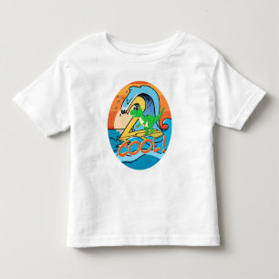 T-shirt Pour Les Tous Petits Deux Cool ! 2e Anniversaire Surfant Fête Dinosaure