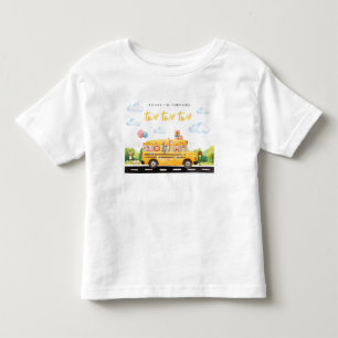 T-shirt Pour Les Tous Petits Deux deux deux autobus scolaires Anniversaire T-sh