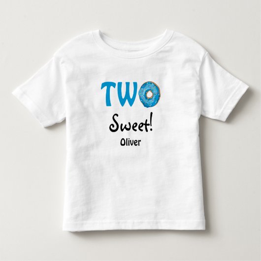 T-shirt Pour Les Tous Petits Deux douces avec beigne bleue (Devant)