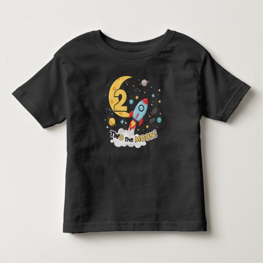 T-shirt Pour Les Tous Petits Deux la Lune 2e anniversaire (Devant)