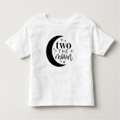 T-shirt Pour Les Tous Petits Deux La Lune 2e Anniversaire (Devant)