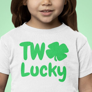 T-shirt Pour Les Tous Petits Deux Lucky St Patrick's Day 2e anniversaire