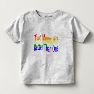 T-shirt Pour Les Tous Petits Deux mamans améliorent (l'arc-en-ciel)