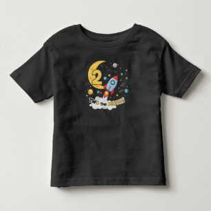 T-shirt Pour Les Tous Petits Deux pour la Lune 2e Anniversaire