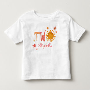 T-shirt Pour Les Tous Petits Deux Sunshine personnalisés pour le 2e anniversair