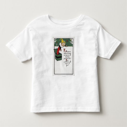 T-shirt Pour Les Tous Petits Diable envoyant des souhaits de Noël (Devant)
