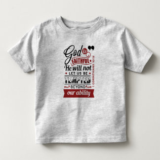T-shirt Pour Les Tous Petits Dieu est Fidèle – 1 Corinthiens 10:13 Verset Bibli