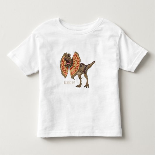 T-shirt Pour Les Tous Petits Dilophosaurus dessin animé (Devant)