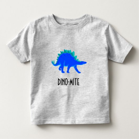 T-shirt Pour Les Tous Petits DINO-MITE ! Dinosaure bleu (Stegosaurus), (Devant)