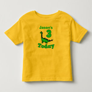 T-shirt Pour Les Tous Petits Dinosaur troisième jupe d'anniversaire