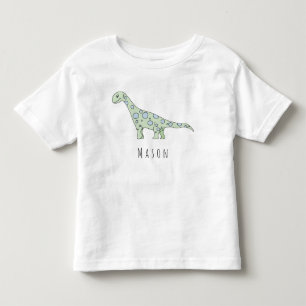 T-shirt Pour Les Tous Petits Dinosaure de chien de bébé personnalisé avec nom
