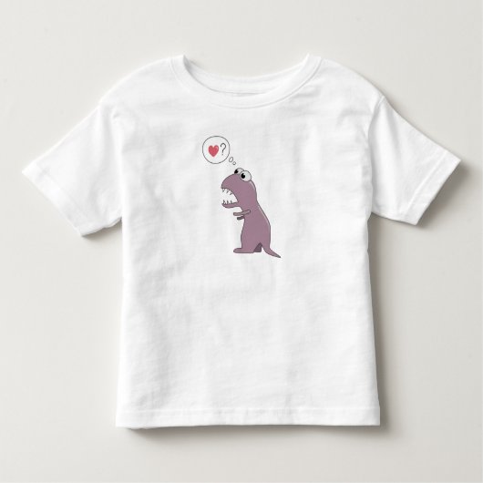 T-shirt Pour Les Tous Petits Dinosaure mignon dans la bande dessinée d'amour (Devant)