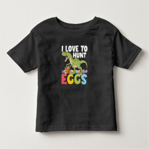 T-shirt Pour Les Tous Petits Dinosaure T-Rex Happy Easter