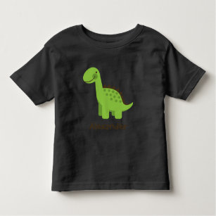 T-shirt Pour Les Tous Petits Dinosaure vert mignon personnalisé
