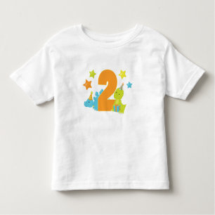 T-shirt Pour Les Tous Petits Dinosaures de bébé chemise d'anniversaire de deux