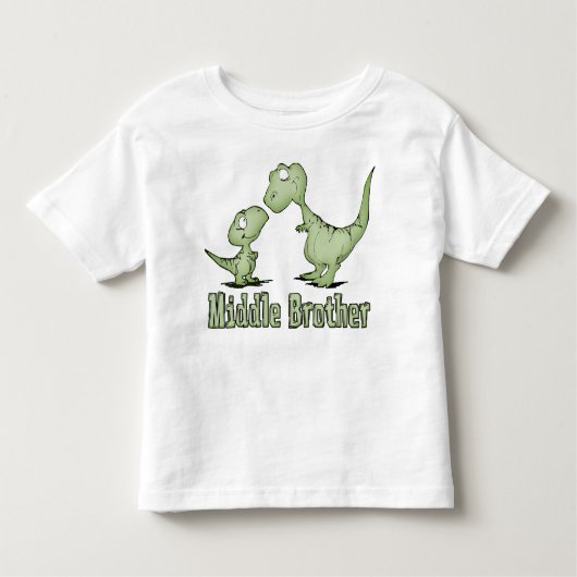 T-shirt Pour Les Tous Petits Dinosaures Middle Brother (Devant)